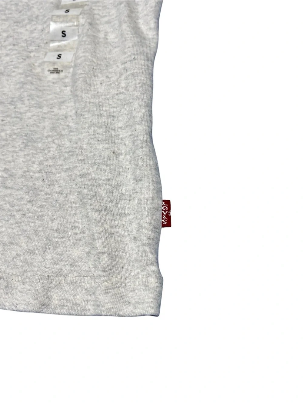 Levi's Woman’s Ringer Rickie Saddle Up Heather Gray Size Small Graphic T-Shirt